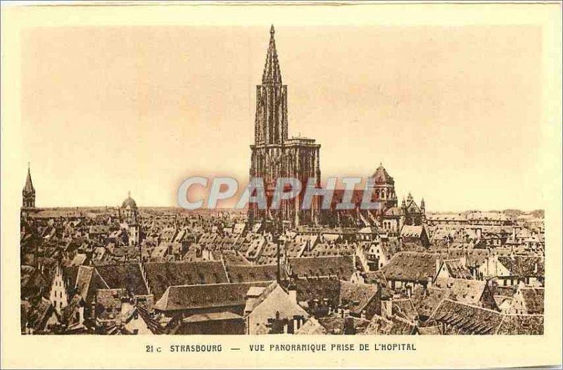 Postcard Old Strasbourg Panoramic taken from the Hospital