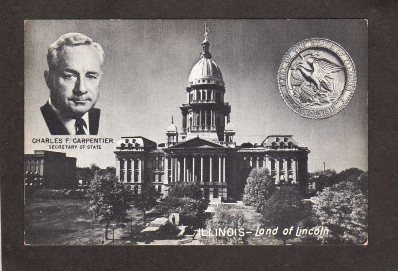 IL State Capitol Secretary of State Charles F Carpenter Springfield Illinois PC