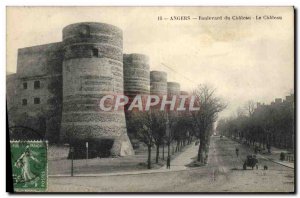 Old Postcard Angers Boulevard Du Chateau Le Chateau