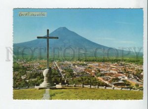 442300 GUATEMALA Antigua Hill with cruifix tourist advertising Old postcard