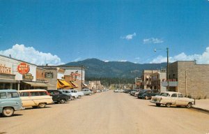 Libby Montana Main Street, Zonololite, Lumber Capitol Vintage Postcard TT0086
