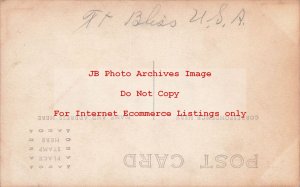 Mexico Border War, RPPC, Cavalry Lining Up in Formation at Fort Bliss Texas