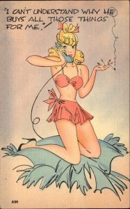 Beautiful Woman & Lovely Ladies: Pinup & Bathing Beauty 97 Vintage Postcard