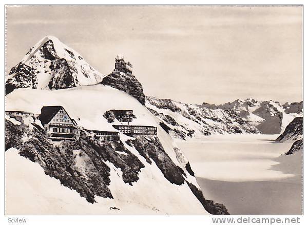 RP, Station Jungfraujoch, Jungfraujoch 3454 m Mit Monch Und Aletschgletscher,...