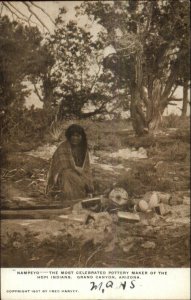 Grand Canyon AZ Native Indian Woman Hopi Pottery Maker NAMPEYO Fred Harvey