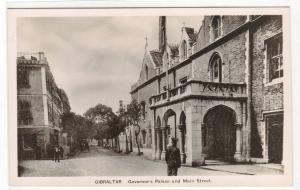 Governor's Palace Main Street Gibraltar UK RPPC Real Photo postcard