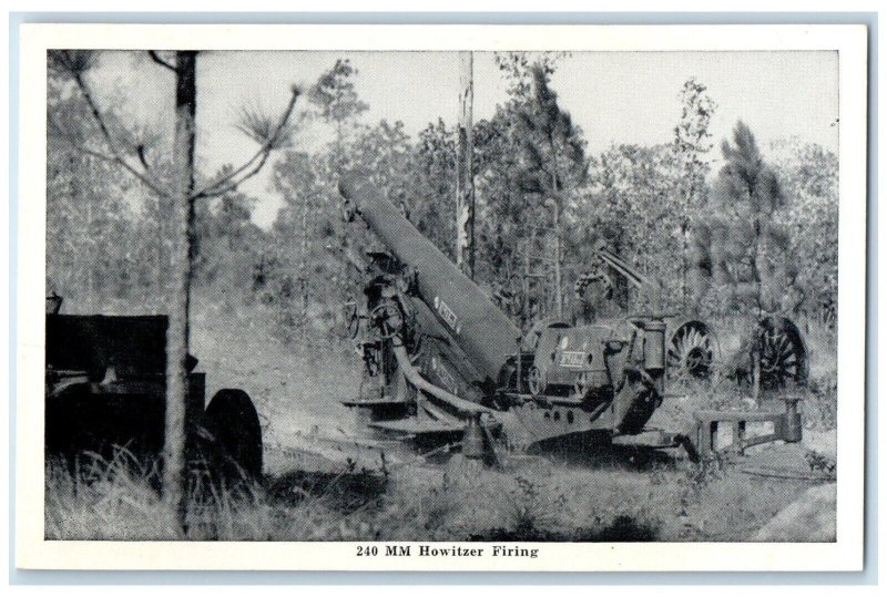 c1940 MM Howitzer Firing World War II Danville Virginia Vintage Antique Postcard