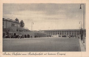 BERLIN GERMANY~AUFFAHRT zum REICHSSPORTFELD HINTEREN EINGANG~1940 PHOTO POSTCARD