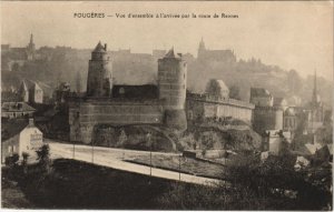 CPA Fougeres vue d'ensemble a l'arrivee par la route de Rennes (1237762) 