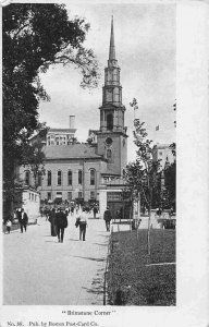 Brimstone Corner Park & Tremont Streets Boston Massachusetts 1905c postcard