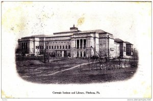Exterior, Carnegie Institute and Library, Pittsburg,Pennsylvania,PU-1907