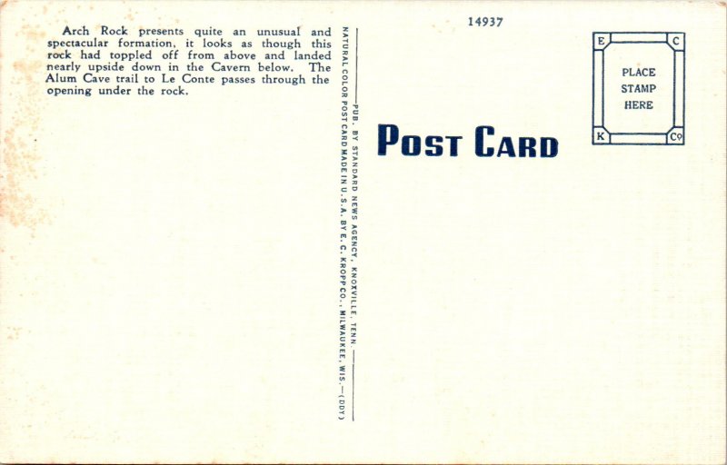 Arch Rock,Smoky Mountains National Park BIN