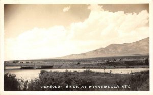 RPPC Humboldt River At Winnemucca, Nevada ca 1940s Vintage Postcard