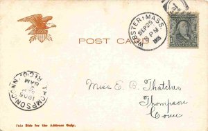 High School Webster Massachusetts 1905 postcard