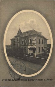 Germany Evangel Krankenhaus Lampertheim a. Rhein Hospital c1910 Postcard