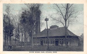 J32/ Ottawa Ohio Postcard c1940s Water Works Park Scene  132