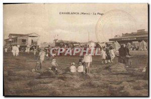 Old Postcard The Casablanca Beach