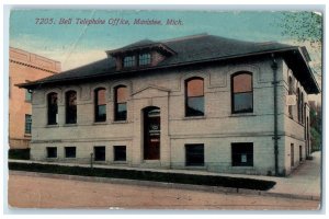 1919 Bell Telephone Office Communication Manistee Michigan MI Posted Postcard