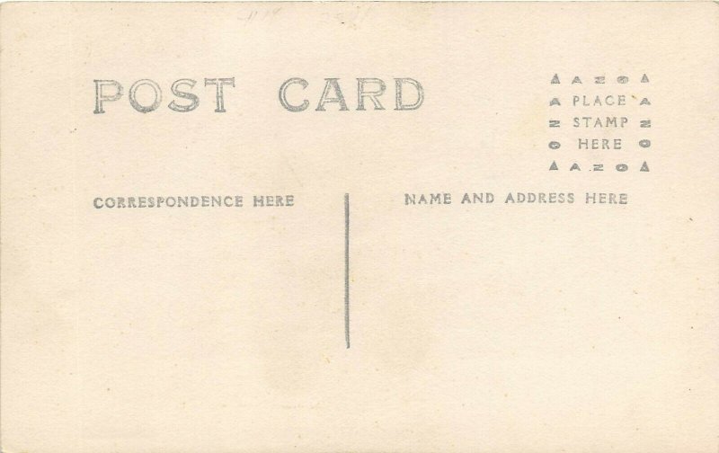 1910s RPPC Real Photo Postcard Group of Two Men With Several Young Girls