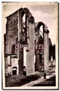 Postcard Abbey of St Wandrille Ruins of the transept