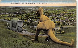 Dinosaur Park In the Black Hills Rapid City, South Dakota USA 1941 