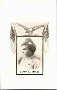 Nurse Clara Maass, Died in Yellow Fever Experiment Belleville NJ Postcard A53