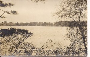 RPPC Pembroke, MA, Furnace Pond, Nature Scene, 1930s, Real Photo Massachusetts