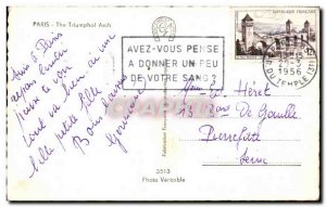 Old Postcard Paris The Triumphal Arch