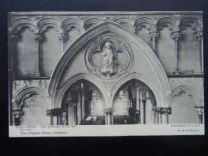 SALISBURY CATHEDRAL Chapter House Gothic MOSES STRIKING THE ROCK - Old Postcard