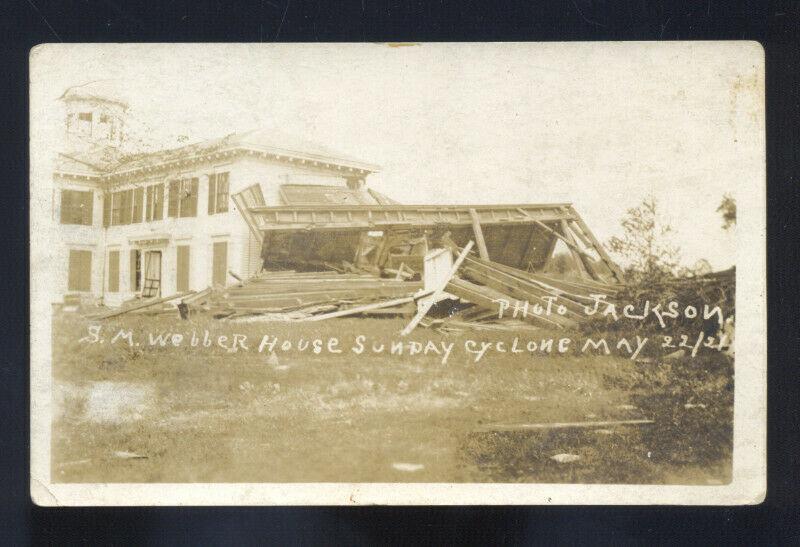 RPPC SEARSPORT MAINE TORNADO DISASTER WELLER RESIDENCE REAL PHOTO POSTCARD