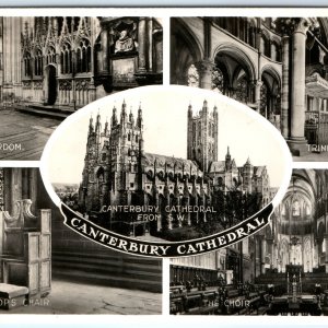 c1940s Canterbury, England RPPC Cathedral Interior Martyrdom Trinity Chapel A336