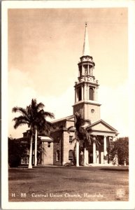 Postcard Central Union Church in Honolulu, Hawaii
