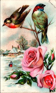 Roses Birds Scene BIN