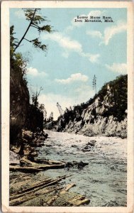 Lower Horse Race, Iron Mountain MI Vintage Postcard S78