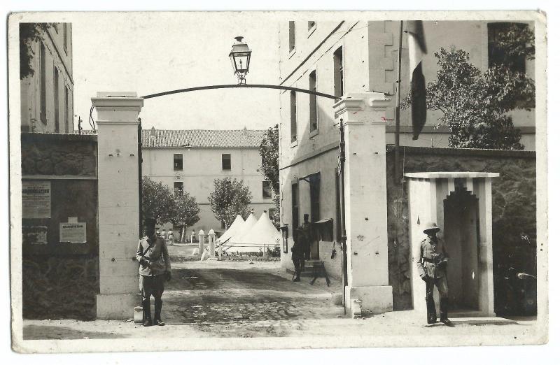 Algeria, Blida, Guardpost at Barracks Gate, c WW2 RP  PPC, Unposted 