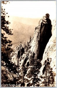 Vtg California CA Castle Crags State Park 1930s View RPPC Real Photo Postcard