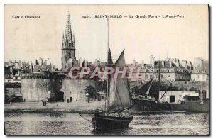 Old Postcard Emerald Coast Saint Malo La Grande Porte Avant Port