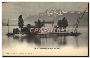 Old Postcard Ile de Clarens and Dent du Midi