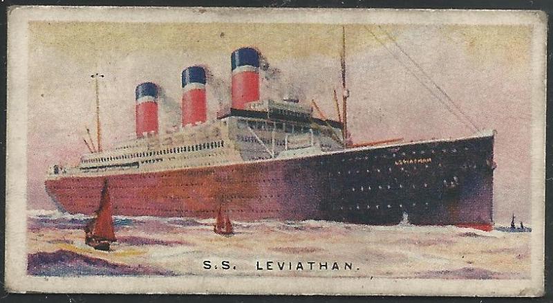 Canada 1924 Imperial Tobacco LEVIATHAN Ships ot the World Cigarettes Card