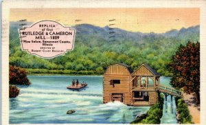 1940s Replica of Rutledge & Cameron Mill New Salem Illinois Postcard