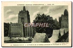 Old Postcard -Exhibition Colonial International - Paris 1931 Palace L F A O