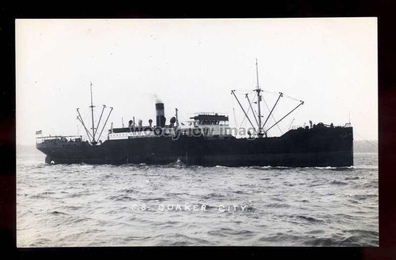 bf561 American Cargo Ship Quaker City , built 1920 postcard