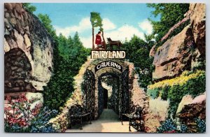 Entrance To Fairyland Caverns In Rocky City Garden Lookout Mountain TN Postcard