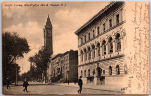 Public Library Washington Street Newark New Jersey Building Landmark Postcard