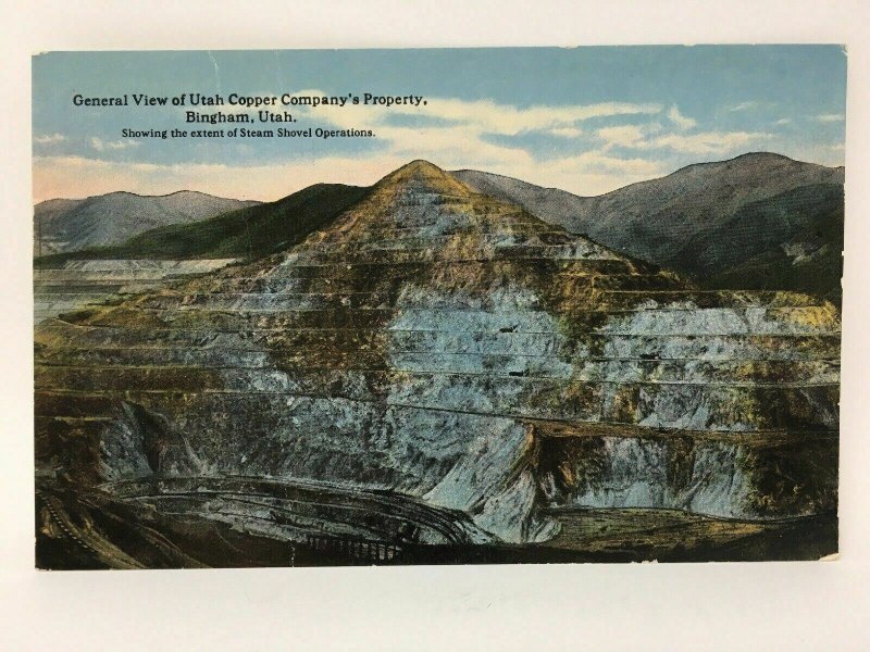 Utah Copper Co. Bingham UT Postcard Mining