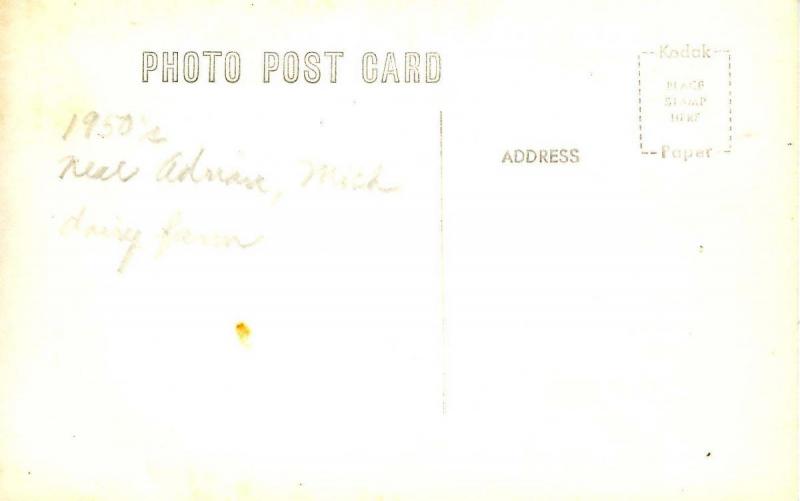 MI - Adrian. Dairy Farm, 1950's. - RPPC