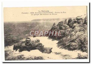 Surroundings of & # 39Audierne Old Postcard Raz The rock group Monk