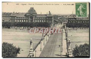 Old Postcard Lyon the University Bridge and Faculty of Letters