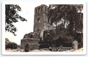 RPPC Ruins Of Cathedral Old Panama Postcard C34