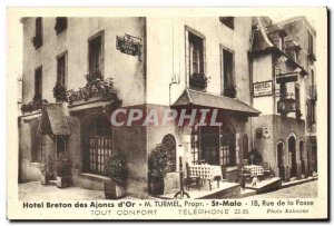 Old Postcard St Malo Hotel Breton of golden gorse Rue de la Fosse